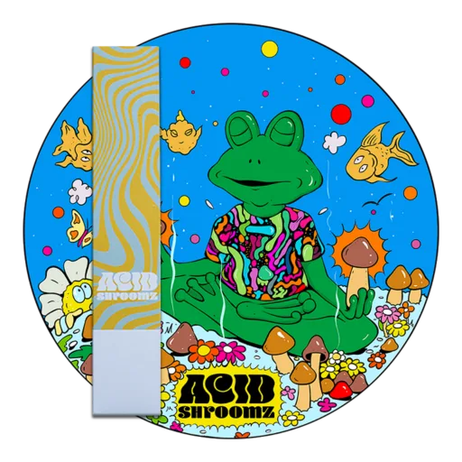 acid shroomz b+ b positive liquid culture logo packaging magic mushrooms