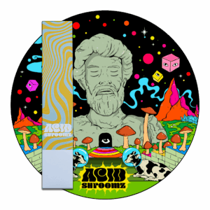 diseño y embalaje del cultivo líquido de hongo mágico acid shroomz mckennaii